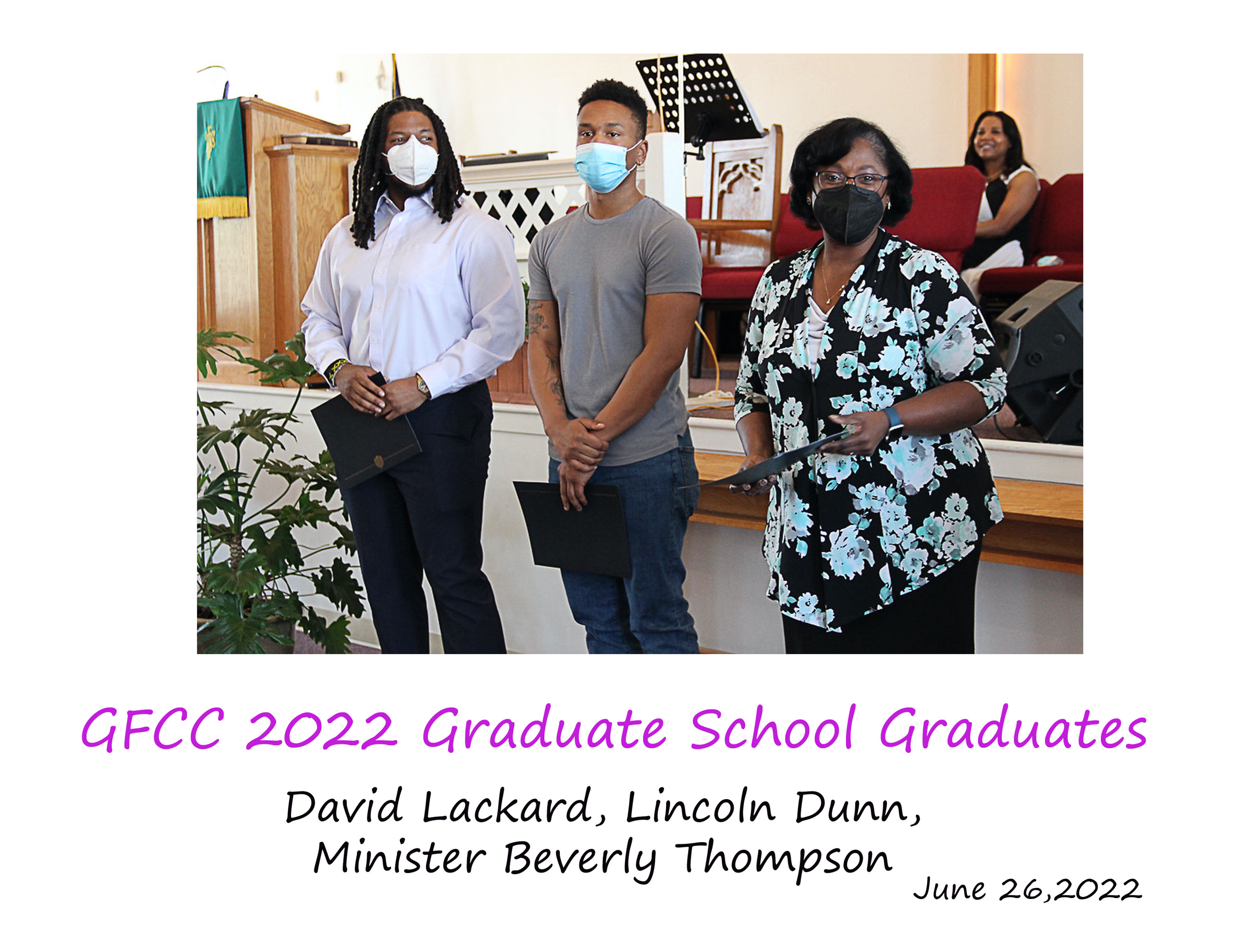 GFCC's grad school graduates