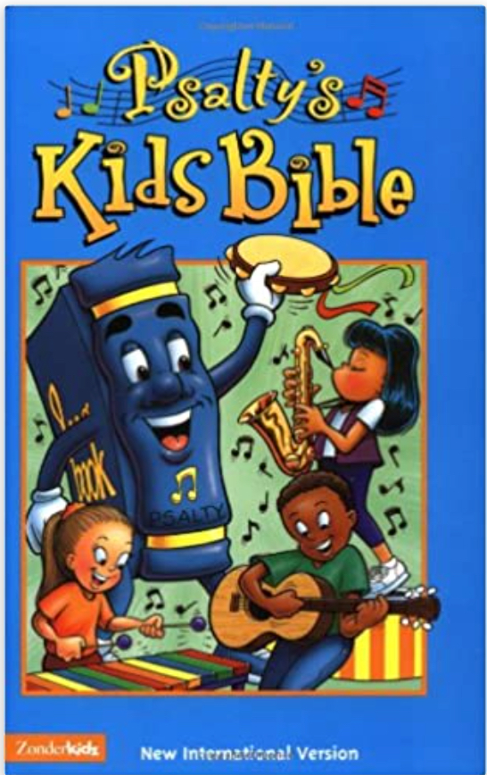 Psalty's Kids Bible cover with children playing instruments
